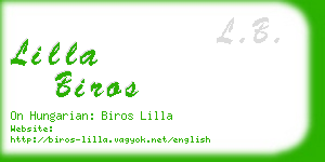 lilla biros business card